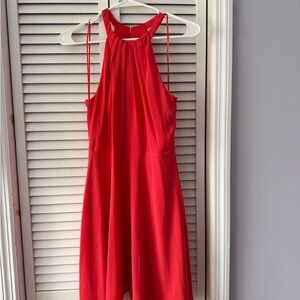 Express Vibrant Coral Dress
